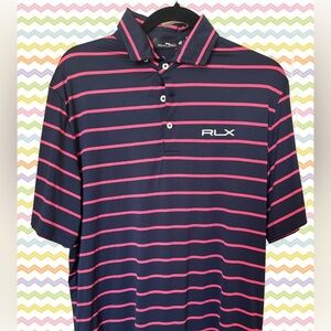 Ralph Lauren Blue and Pink Striped Polo Shirt